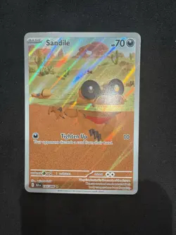 Pokemon TCG Sandile Black Bolt Illustration Rare Card 135/086 NM - Image 1