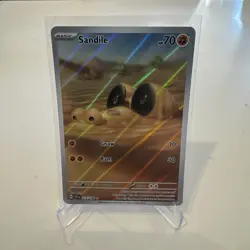 Pokemon Sandile Sv: Black Bolt 135/086 Illustration Rare Holo English Card - Image 1
