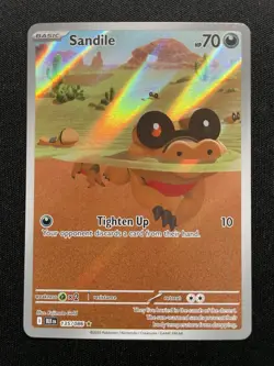 Pokemon - Sandile - 135/086 SV: Black Bolt - Illustration Rare - NM - Image 1