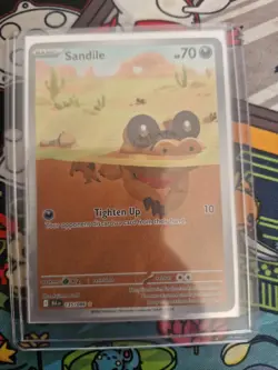 Pokemom TCG Black Bolt Sandile Illustration Rare Card 135/086 Mint Condition - Image 1