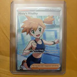 POKEMON TCG Pitch Black MISTY’S VITALITY Full Art Trainer Card 111/084 English - Image 1