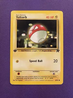 Pokemon TCG Voltorb 69/82 1st Edition Team Rocket Regular Card - Image 1