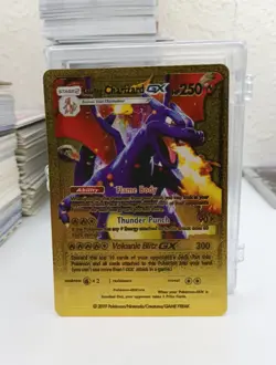 Shining Charizard GX Gold Foil Fan Art Card Hp250 Thunder Punch - Image 1