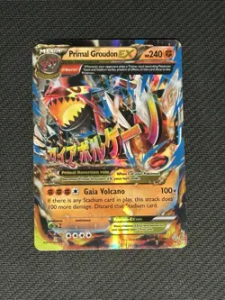 Pokemon TCG Primal Groudon-EX Holo Rare Card Primal Clash 86/160 - Image 1