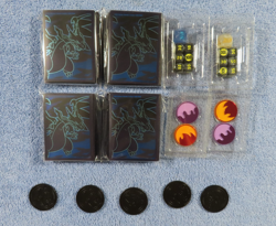 4 packs of Mega Charizard X Card Sleeves from Phantasmal Flames ETB + Extras - Image 2