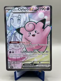 Pokemon TCG Lillie's Clefairy EX Ultra Rare Card 173/159 Journey Together - Image 1