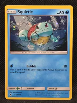Squirtle 33/214 Cosmos Holo Black Star Promo Unbroken Bonds 2019 Pokemon Card LP - Image 1