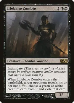 Lifebane Zombie - Foil Magic 2014 LP MTG - Image 1