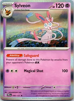 Sylveon 40/131 Holo Prismatic Evolutions Pokemon TCG Card - Image 3
