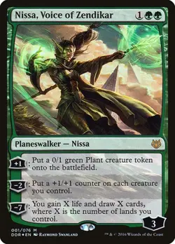Nissa, Voice of Zendikar - Foil Duel Decks: Nissa vs. Ob Nixilis LP MTG - Image 1