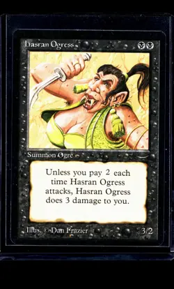 1993 MTG Magic The Gathering ARN Arabian Nights Vintage Hasran Ogress LP - Image 1