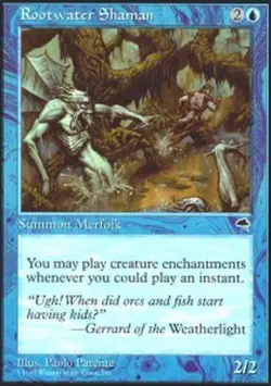 Rootwater Shaman Light Play, English Magic the Gathering MTG Tempest - Image 1