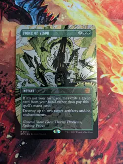 [MTG] Force of Vigor Textured Foil Borderless OTP 0073 - Image 1