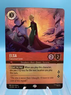 Disney Lorcana TCG Elsa - Concerned Sister Foil Epic 215/204 English NM - Image 1