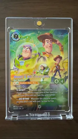 Disney Lorcana Woody & Buzz Lightyear Best Buddies Enchanted 228/204 - Image 1