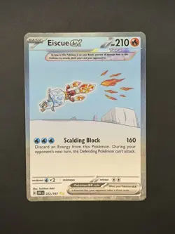 Eiscue ex 222/197 Special Illustration Rare Obsidian Flames Pokemon Holo NM/M - Image 2