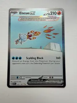 Pokemon Eiscue EX 222/197 Special Illustration Rare Holo SV Obsidian Flames NM/M - Image 1