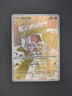 Pokemon Cards Swinub 165/159 Journey Together Illustration Rare NM - Image 1