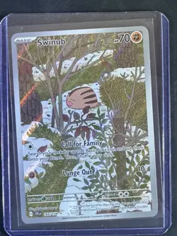 Swinub 165/159 SV09: Journey Together Illustration Rare Holofoil Pokemon Card NM - Image 1