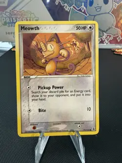 Meowth 77/113 EX Delta Species LP Pokemon Card Vintage 2005 - Image 1