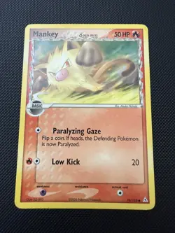 Mankey 70/110 Delta Species EX Holon Phantoms NM Pokemon Card 2006 - Image 1