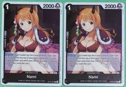 One Piece Nami OP16-091 The Time Of Battle Rare Foil Cards - NM (x2) - Image 1