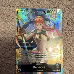 Bandai One Piece Card Game Rebecca OP04-039 Leader Alt Art Foil English - Image 1