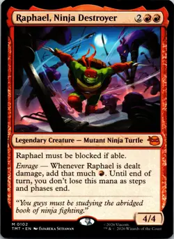 Raphael, Ninja Destroyer 0102 Teenage Mutant Ninja Turtles MTG NM - Image 1