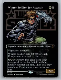 Winter Soldier, Icy Assassin (Borderless) Foil R Marvel Super Heroes 377 NM - Image 1