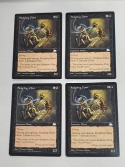 MTG Playset 4x Fledgling Djinn (Weatherlight/Black/C) - BGM - Image 1
