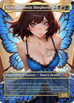 MTG - Szarel, Genesis Sheperd - Fanart Borderless Style - EDH / Playtest - Image 1