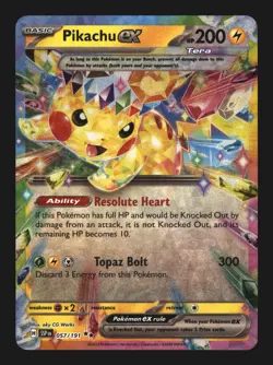 Pikachu ex 057/191 Double Rare Surging Sparks Pokemon Holo Near Mint - Image 1
