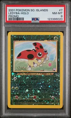 PSA 8 NM-MT Ledyba Southern Islands Promo Holo Pokemon Card 7/18 - Image 1