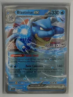 Blastoise ex (Stellar Crown Stamp) 030/142 Holo Pokemon Holo NM - Image 1