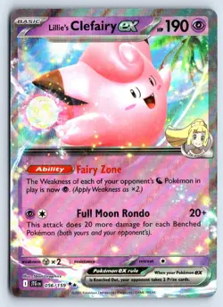 Lillie's Clefairy ex 056/159 Pokemon Journey Together Holo Double Rare Near Mint - Image 1