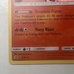 Pokemon TCG DRAGON MAJESTY Charizard 3/70 Holo Rare Holofoil 2018 NM Card - Image 5