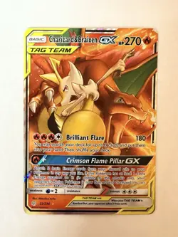 Pokemon TCG Charizard & Braixen GX Holo Ultra Rare Full Art 22/236 - Image 3