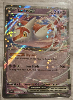 Pokemon TCG Latias ex 076/191 Sv08 Surging Sparks Double Rare Full Art Holo - Image 1
