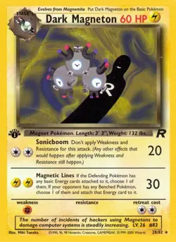 Dark Magneton (28) 28/82 Team Rocket LP Unlimited - Image 1