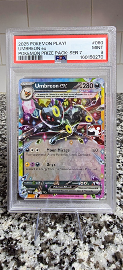Umbreon ex 060/131 Prize Pack Series 7 Holo Double Rare English 2025 PSA 9 - Image 1