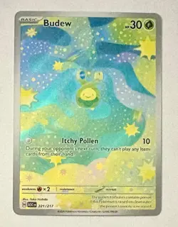 Budew 221/217 Illustration Rare Ascended Heroes Pokemon - Image 1