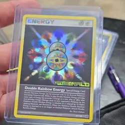 Pokemon TCG Double Rainbow Energy Emerald 87/106 Reverse Holo Rare English 2005 - Image 1