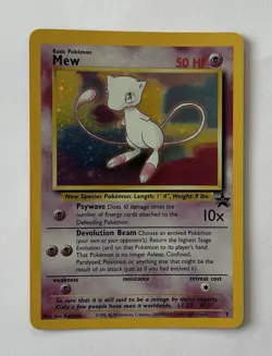 Pokemon Mew #9 WOTC Black Star Promo 1999 Vintage Holo - Image 1