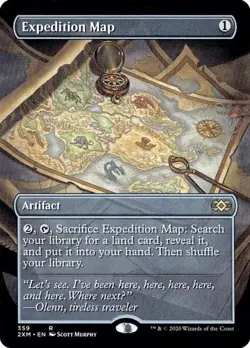 Expedition Map - Foil Extended Art Promo Double Masters LP MTG - Image 1