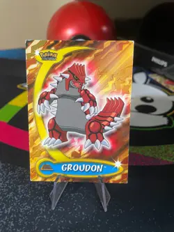 Groudon Topps Pokemon Advanced Challenge #33 2004 Non-Holo *Light Play* - Image 1