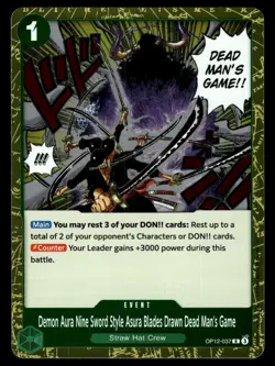 #OP12-037 Demon Aura Nine Sword Style Asura Blades Drawn Dead Man's Game - Image 1