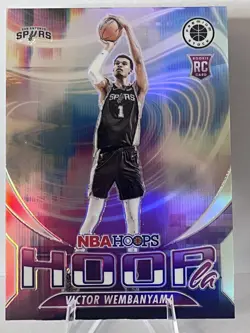 2023-24 NBA Hoops Premium Stock Victor Wembanyama RC Hoopla HOLO prizm #5 - Image 2