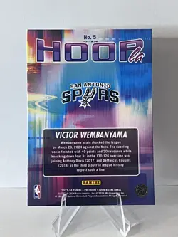 2023-24 NBA Hoops Premium Stock Victor Wembanyama RC Hoopla HOLO prizm #5 - Image 5