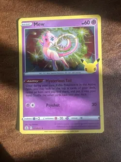 Mew 011/025 Celebrations 25th Anniversary Holo Rare Pokemon Card NM/M - Image 1