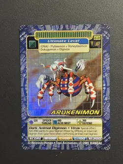Digimon Arukenimon BO-184 Holo Digi Battle Card Series 4 Foil Bandai 2001 - Image 1
